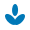 Blue downward-pointing arrow icon on light background, indicating download or navigation direction.